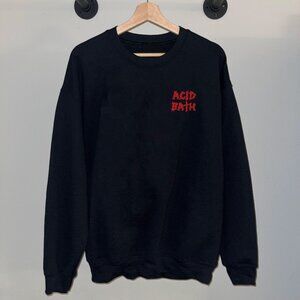 Black Red Acid Bath 90s Heavy Metal Rock Band Music Crewneck Sweatshirt
